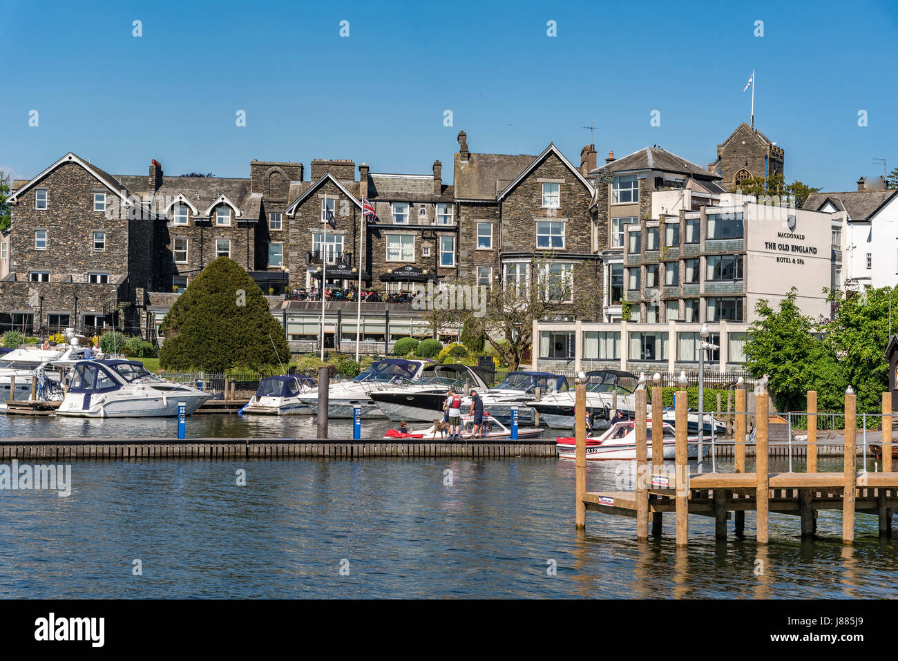 Lake district. Windermere Bowness Stock Photo
