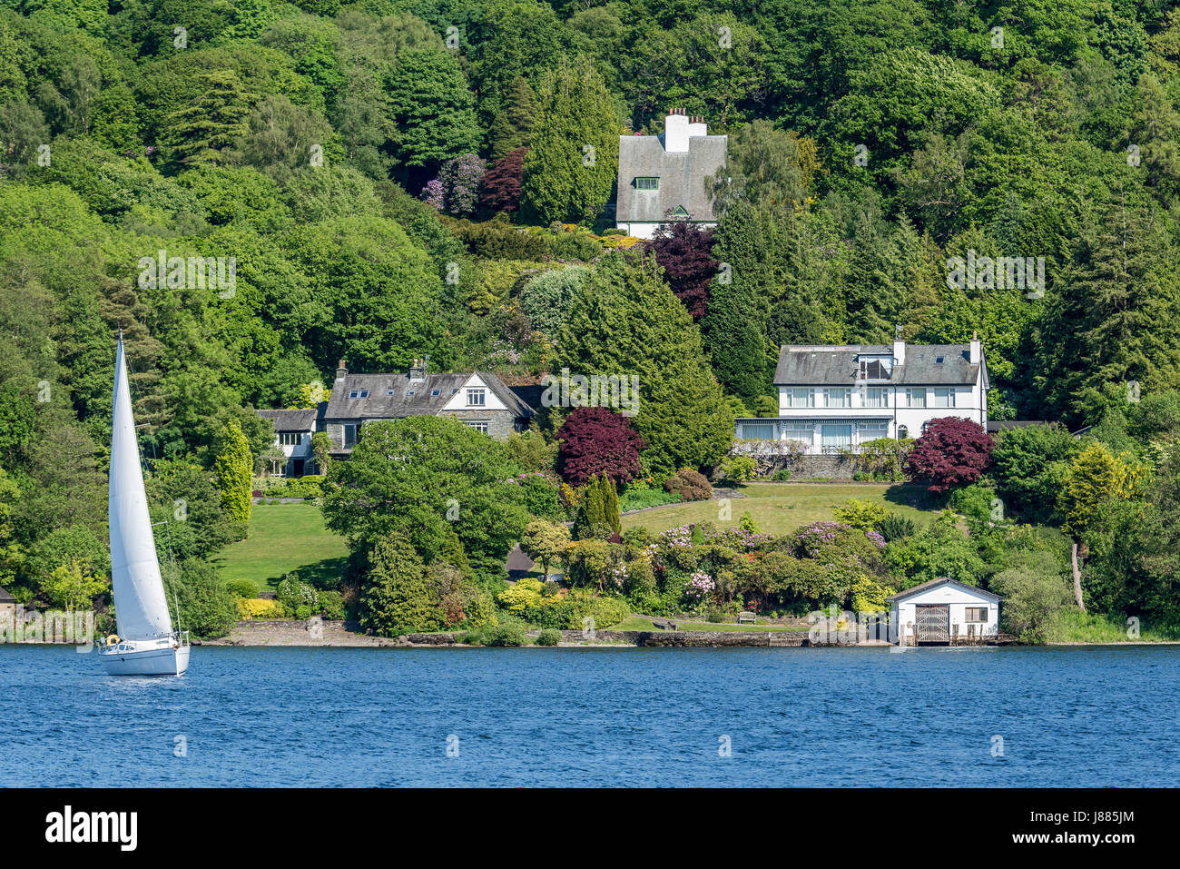 Lake Windermere in the Lake district. Stock Photo