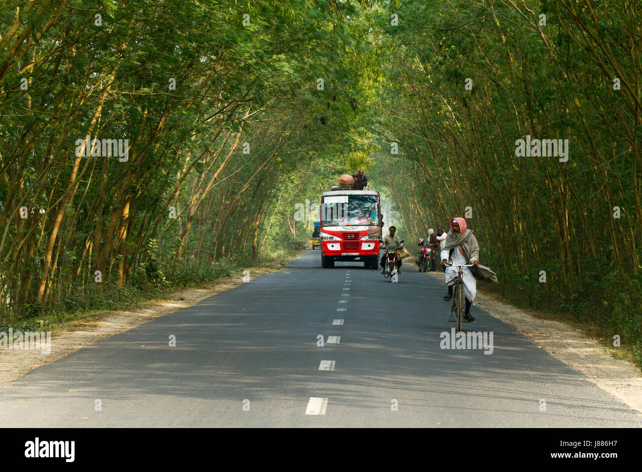 Kushtia-Meherpur highway. Meherpur, Bangladesh Stock Photo