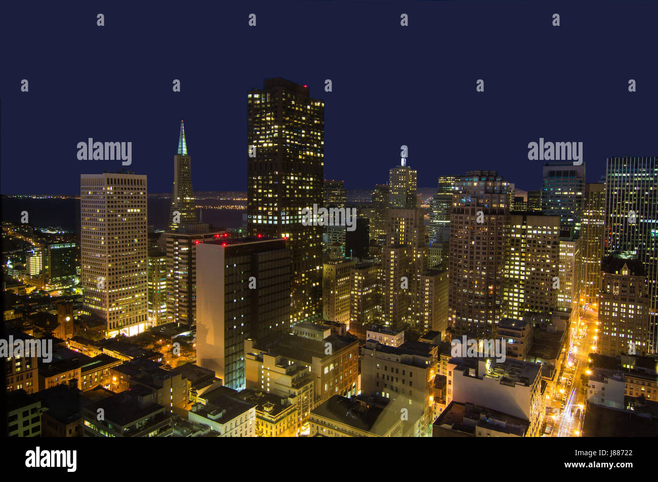 San Francisco Skyline from Union Square neighborhood Stock Photo Alamy