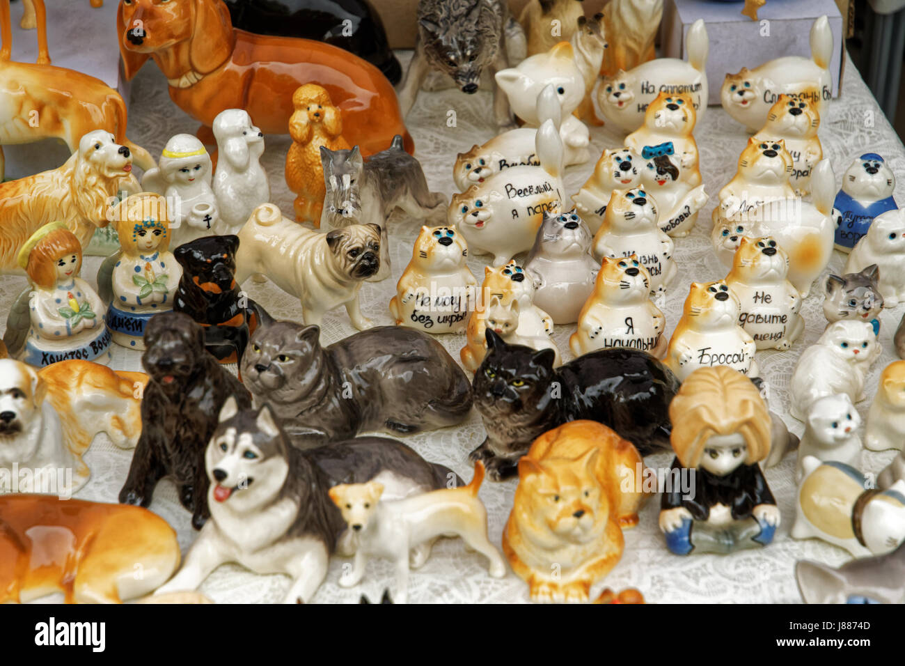Photo ceramic animal figurines Stock Photo Alamy
