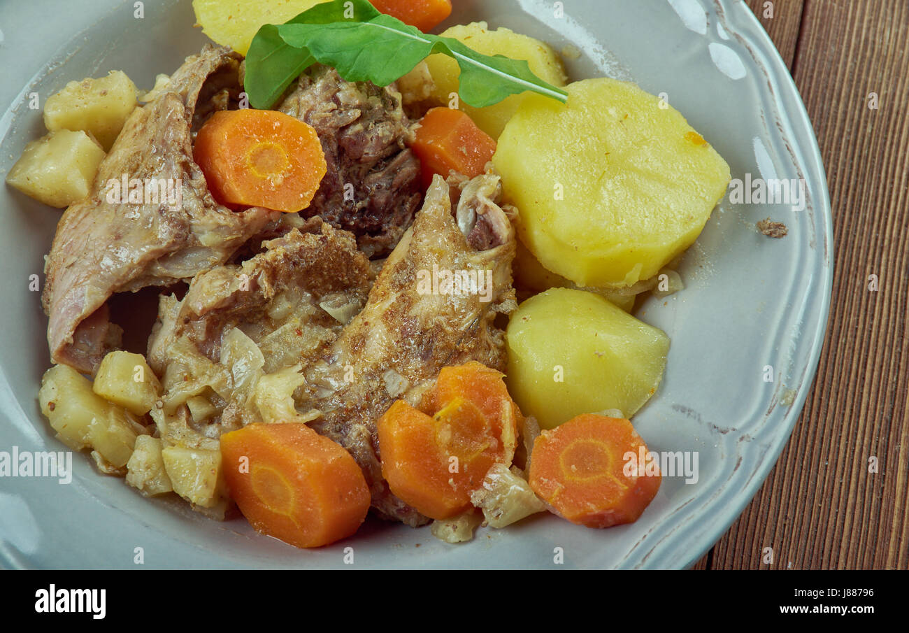 Stuffat talFenek national dish of Malta Stock Photo Alamy