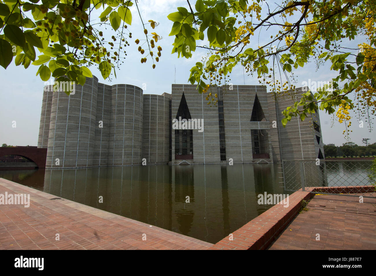 The National Assembly Building of Bangladesh or Jatiyo Sangsad Bhaban