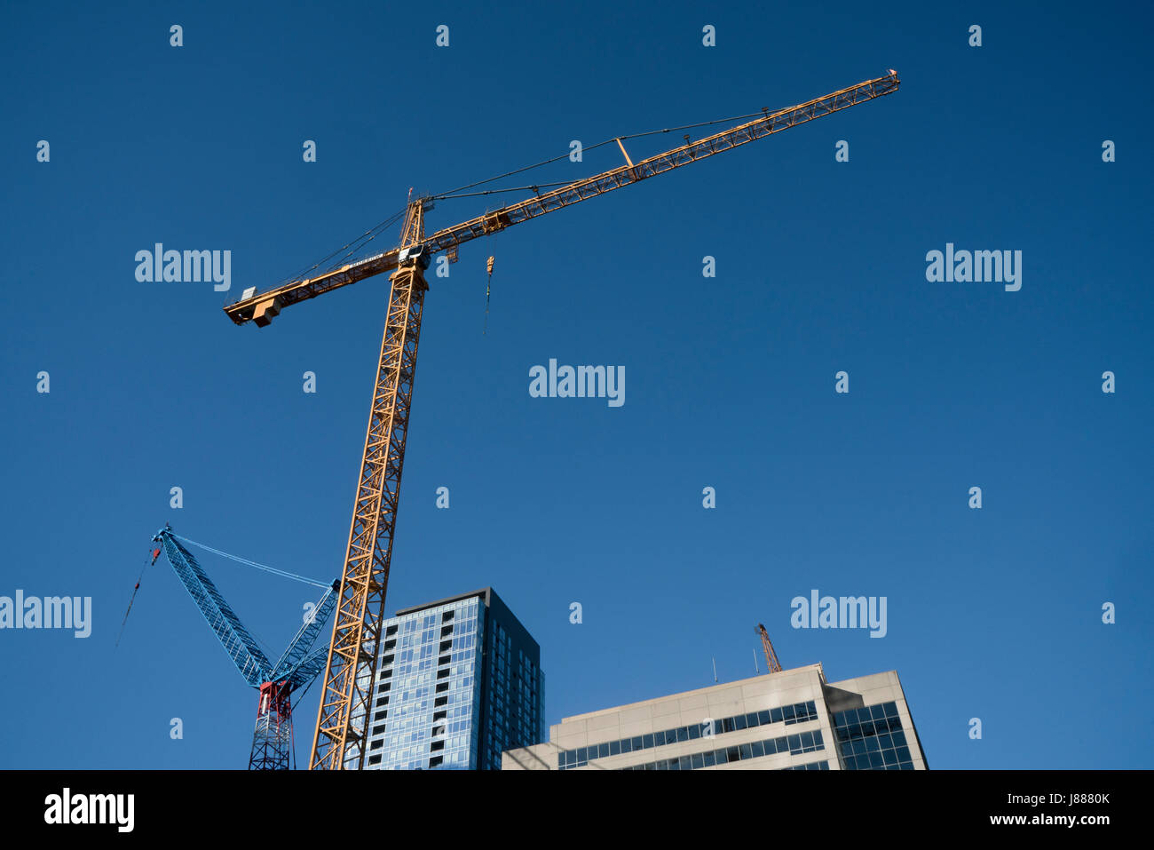 United States, Washington, Seattle, South Lake Union neighborhood, Building construction Stock Photo
