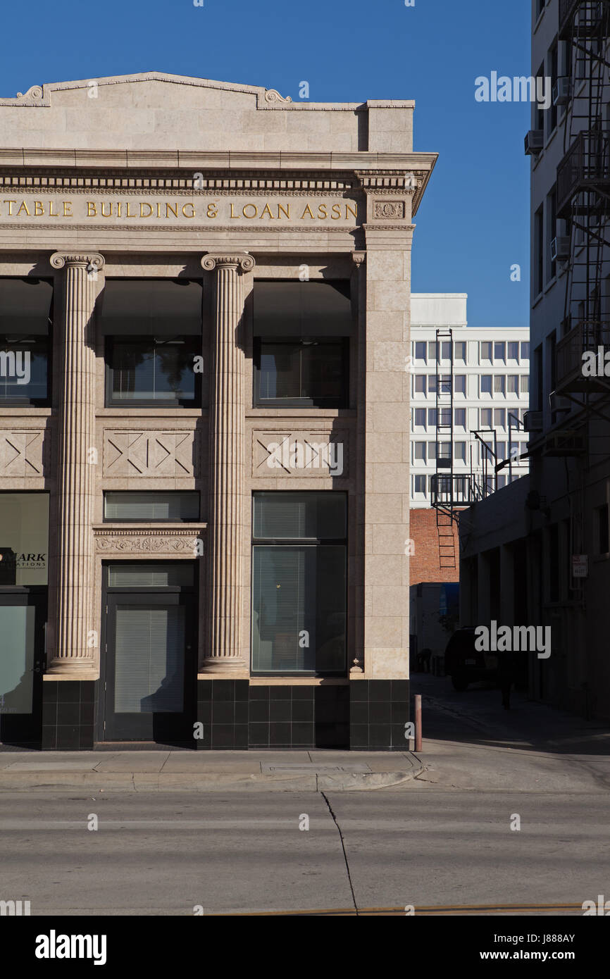 Bank Building in Old Town Pasadena, California Stock Photo