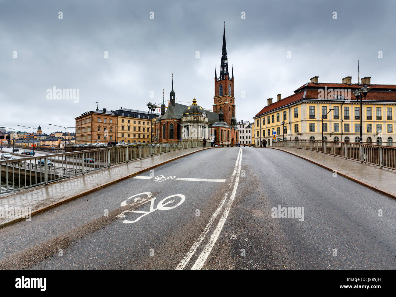 Riddarholmskyrkan Church in Stockholm Old Town (Gamla Stan), Sweden Stock Photo