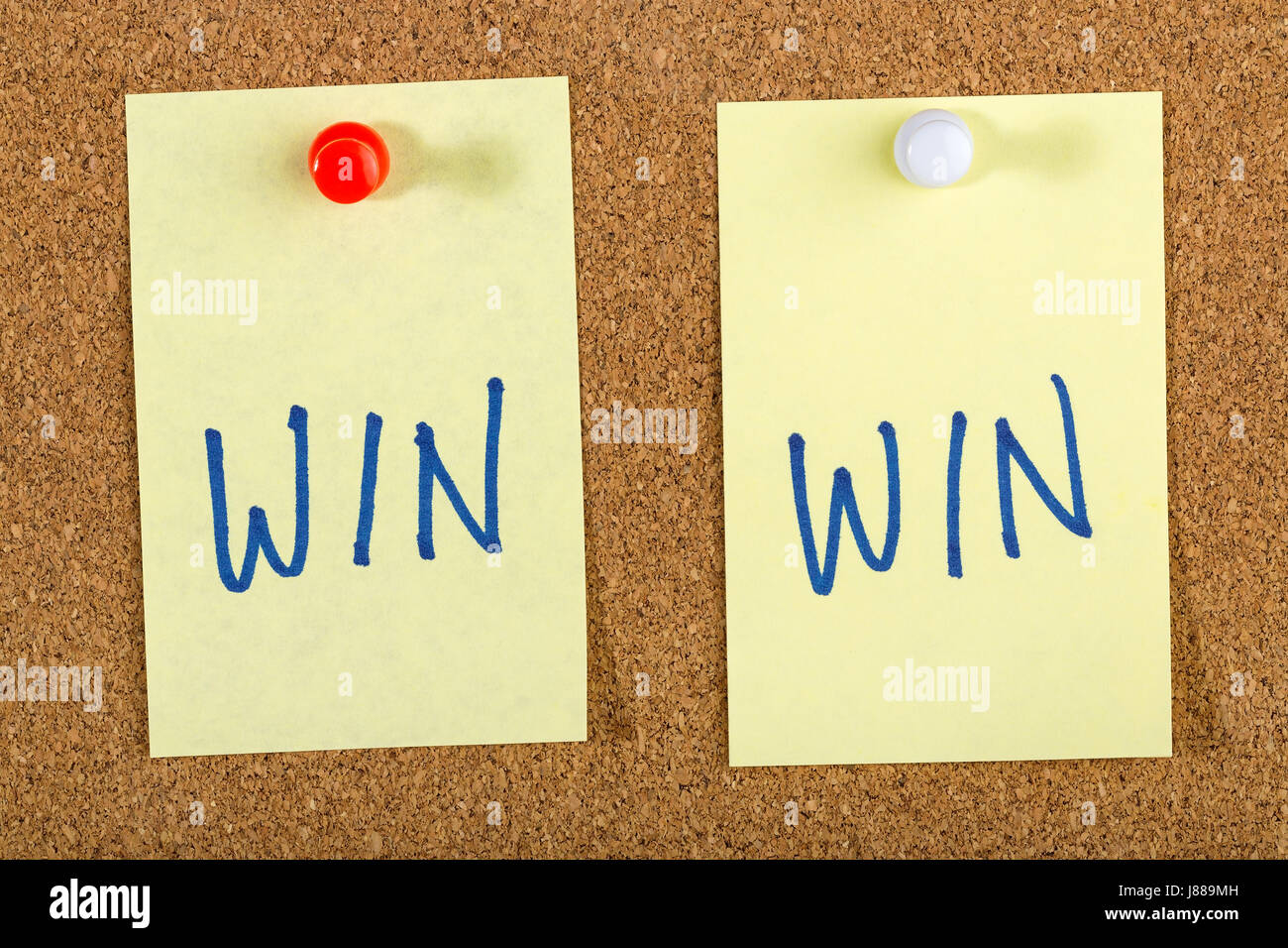 Cork board with Post it Stock Photo Alamy