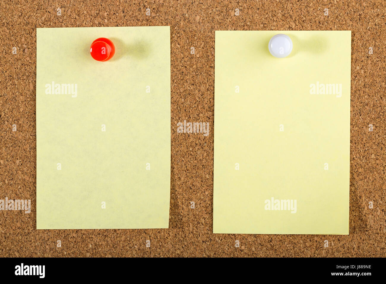 Cork board with Post it Stock Photo Alamy