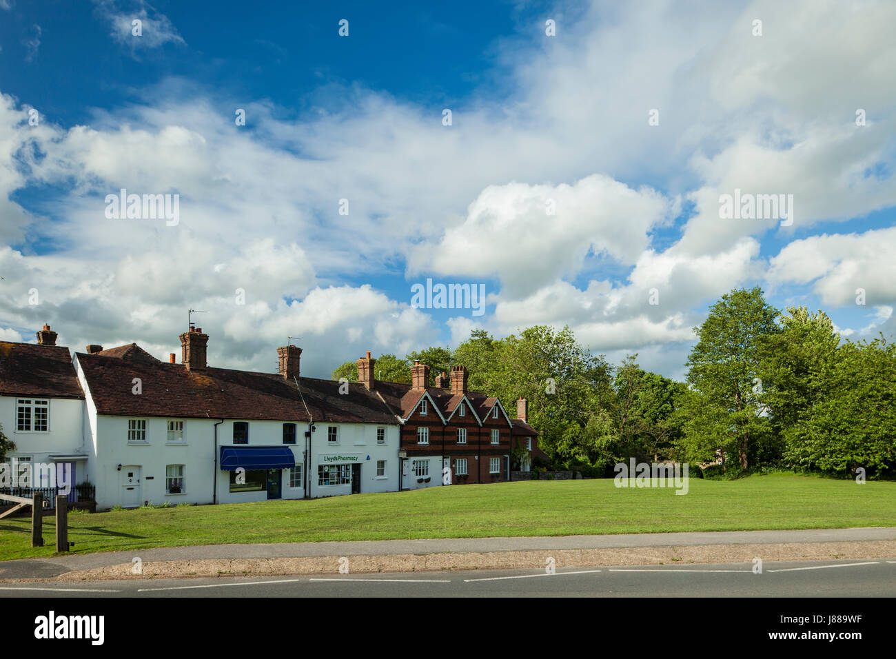 Spring afternoon in Newick village, East Sussex, England. Stock Photo