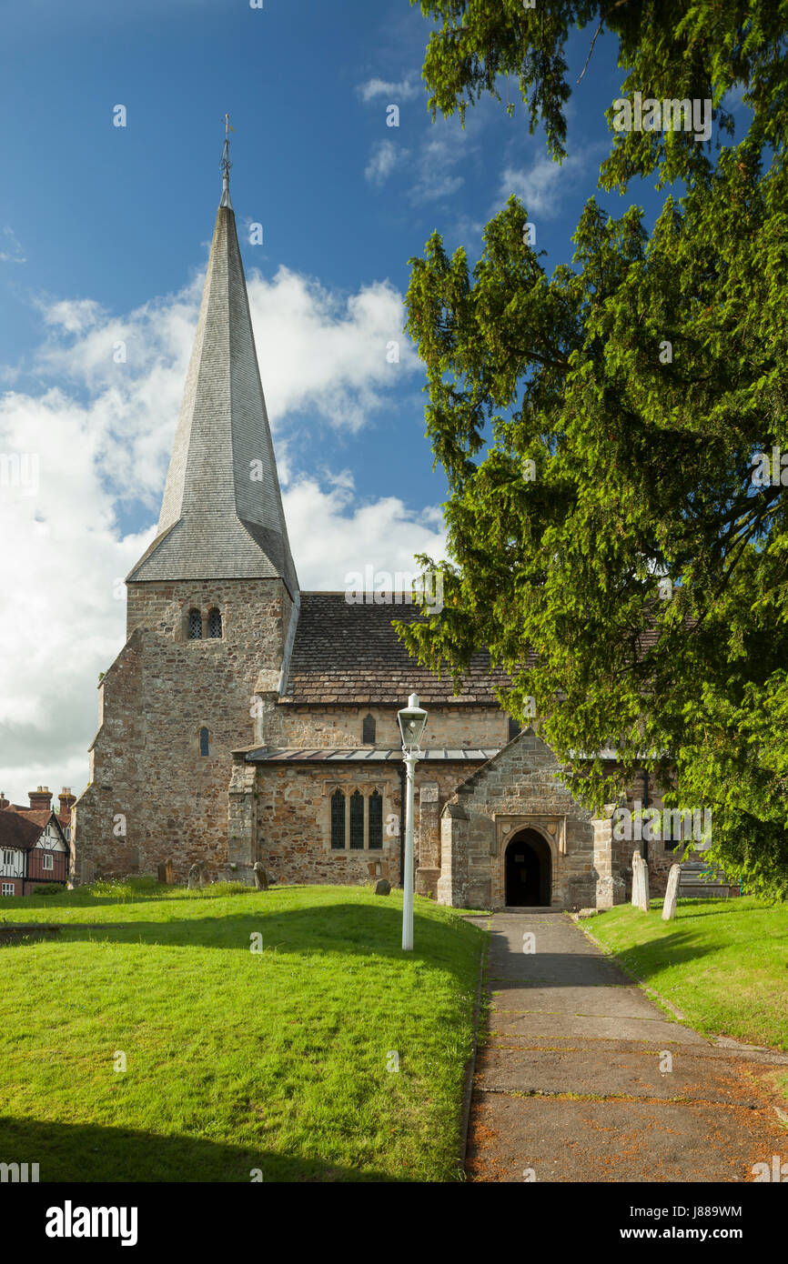 St Andrew's church in Newick village, East Sussex, England. Stock Photo