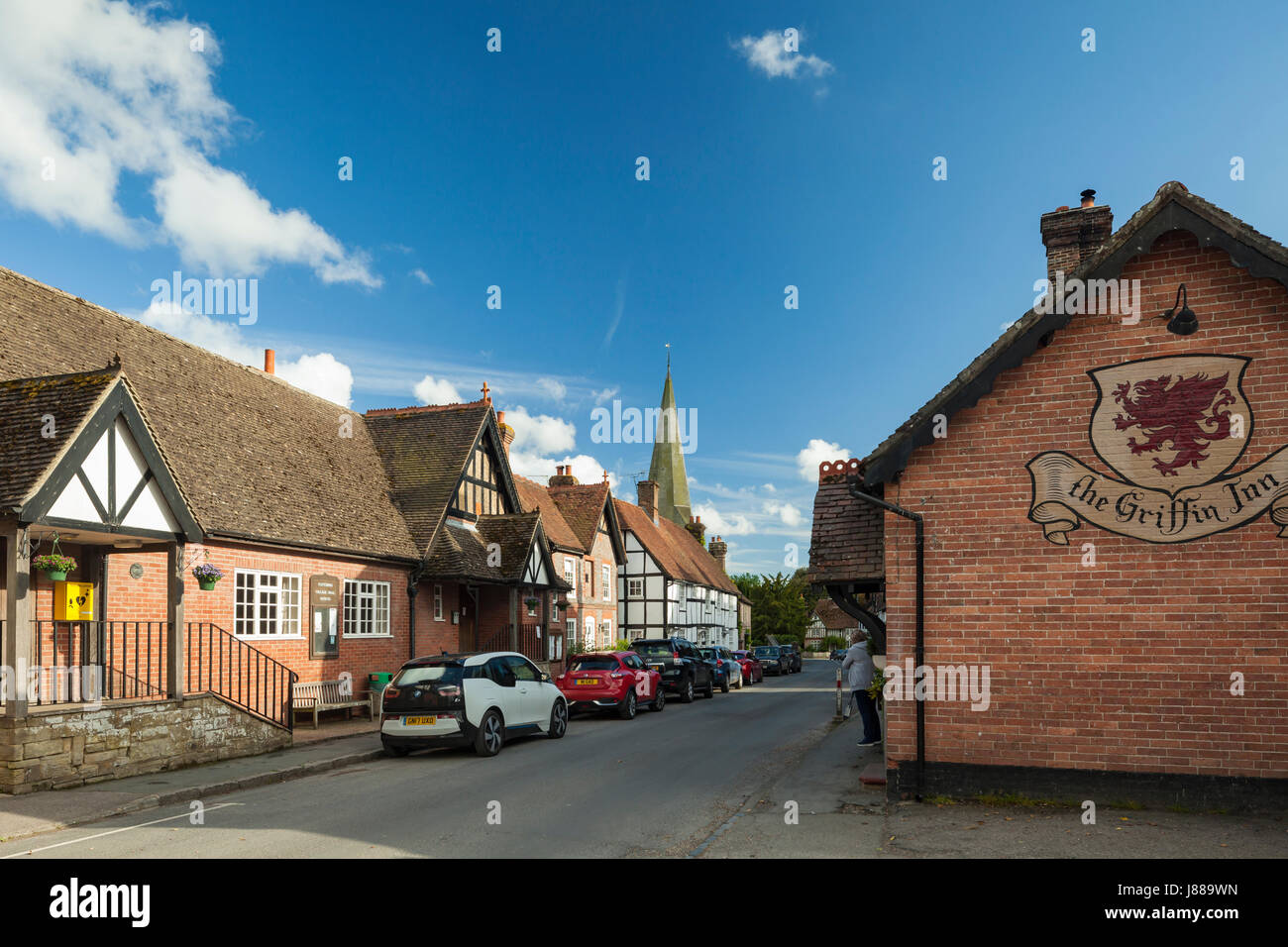 Spring afternoon in Fletching village in East Sussex, England. Stock Photo