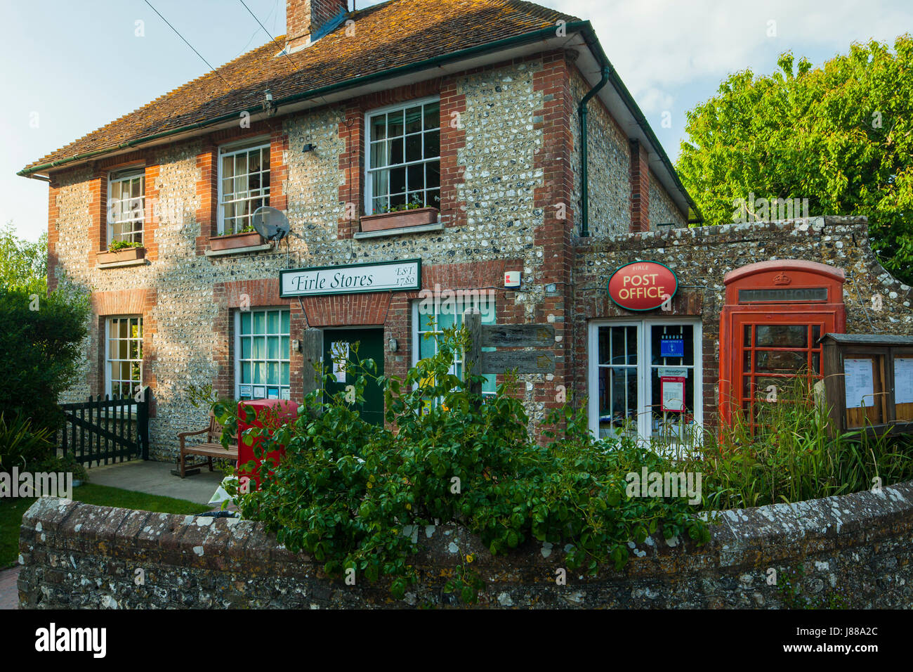 Traditional house in the South Downs village of Firle in East Sussex, England. Stock Photo