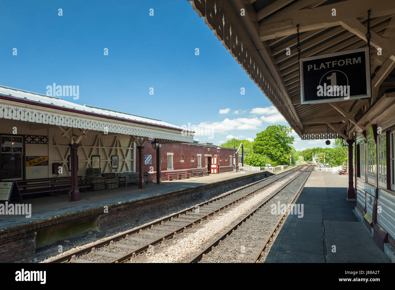 Sheffield Park Station near Fletching, East Sussex, England. Stock Photo