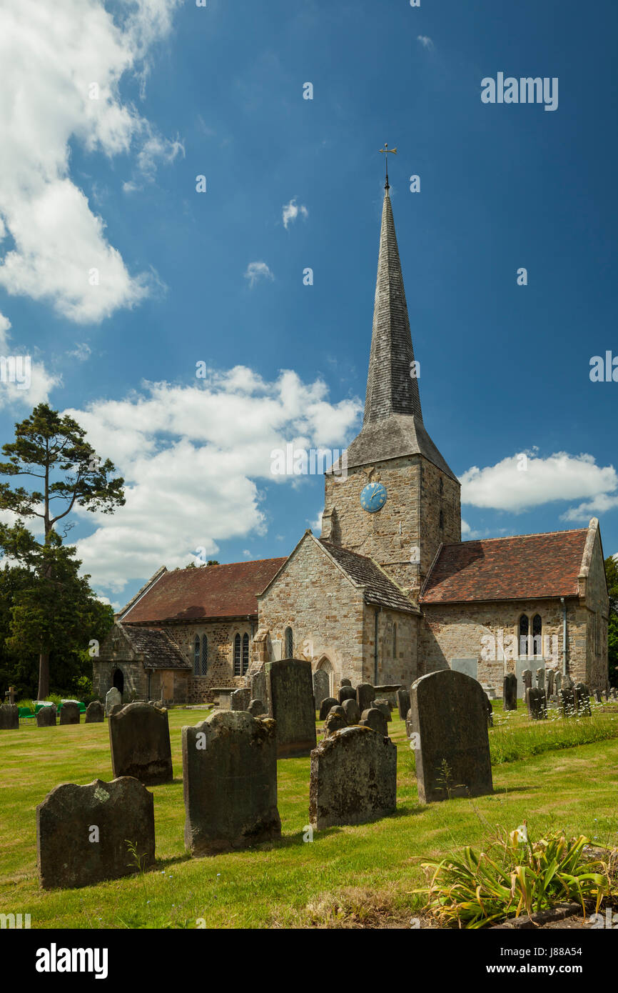 St Giles church in Horsted Keynes village in West Sussex, England. Stock Photo