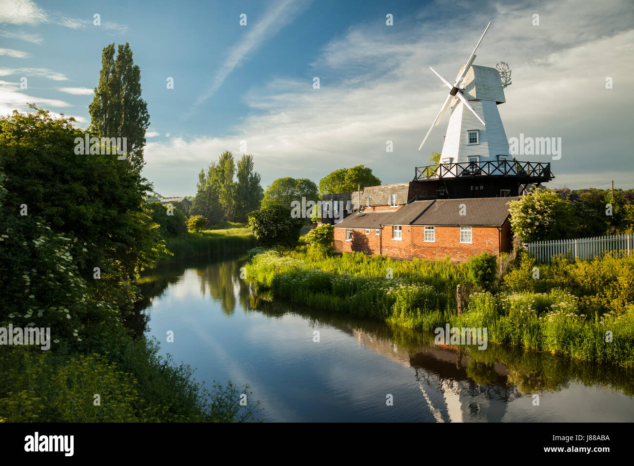 Spring Mill Rye Spring afternoon at Gibbet Mill in Rye, East Sussex, England Stock ...