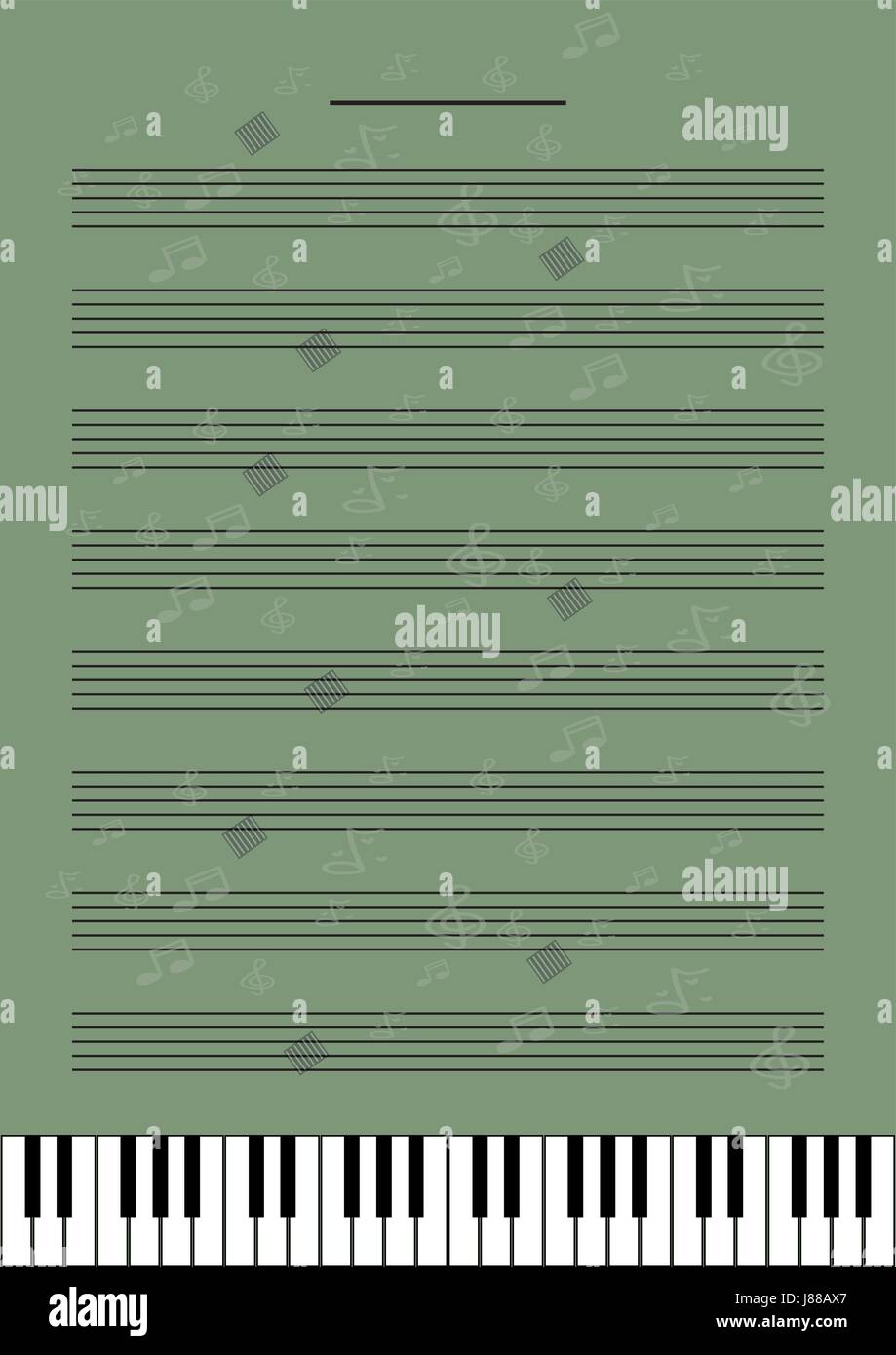 Blank Music Sheet Size A4 Vector Art and Illustration Stock Vector ...