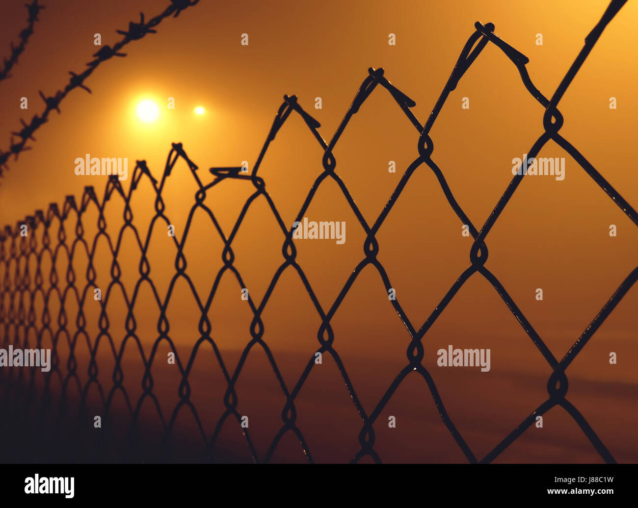 Barbed wire Stock Photo