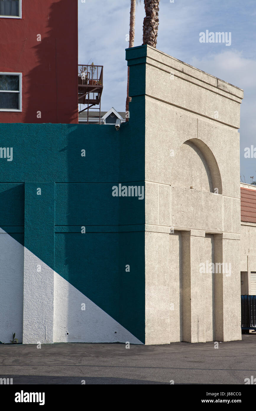 Strip Shopping Center in the Echo Park district of Los Angeles, CA Stock Photo