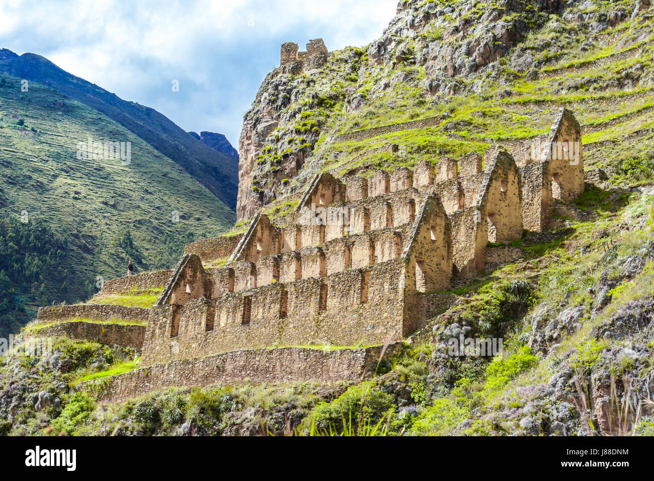 Pinkuylluna, ruins of ancient Inca storehouses located on mountains