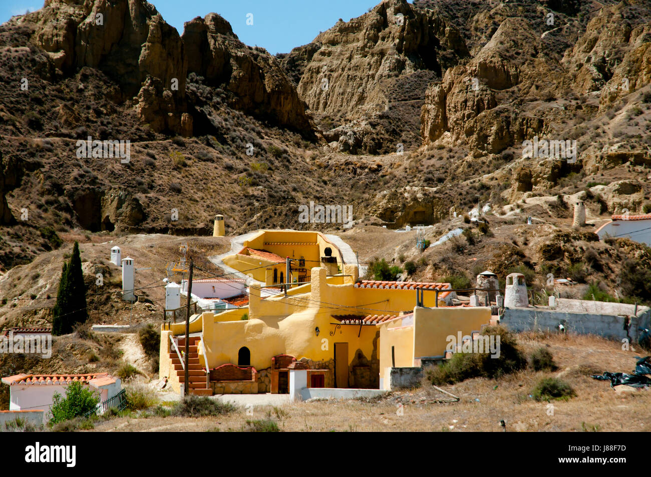 Cave Houses - Guadix - Spain Stock Photo