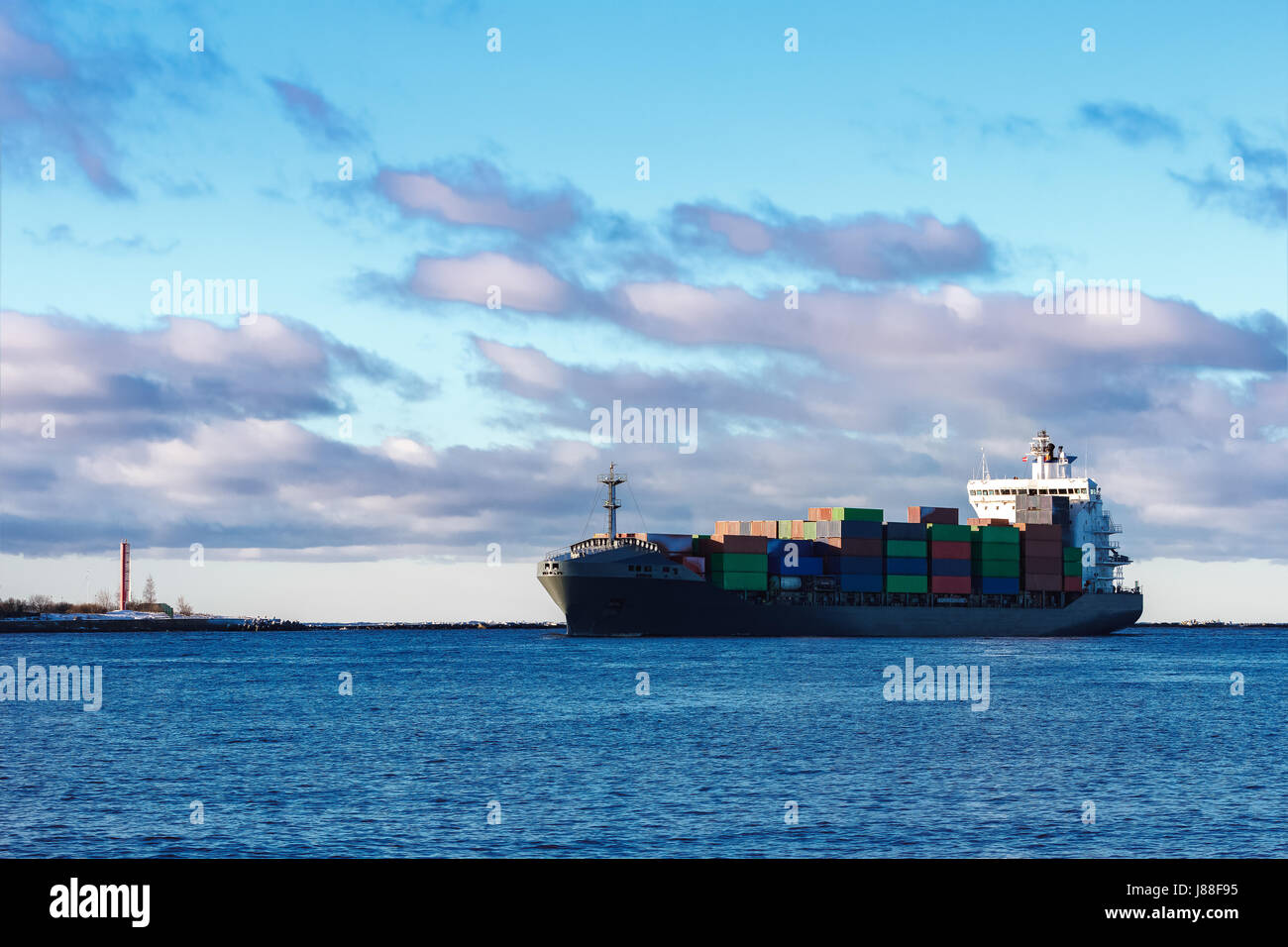 Brand new container ship hi-res stock photography and images - Alamy