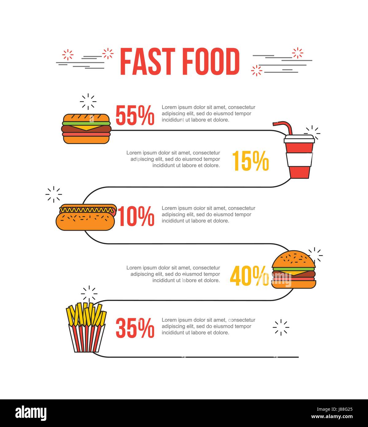 fast food illustration Stock Vector Image & Art - Alamy