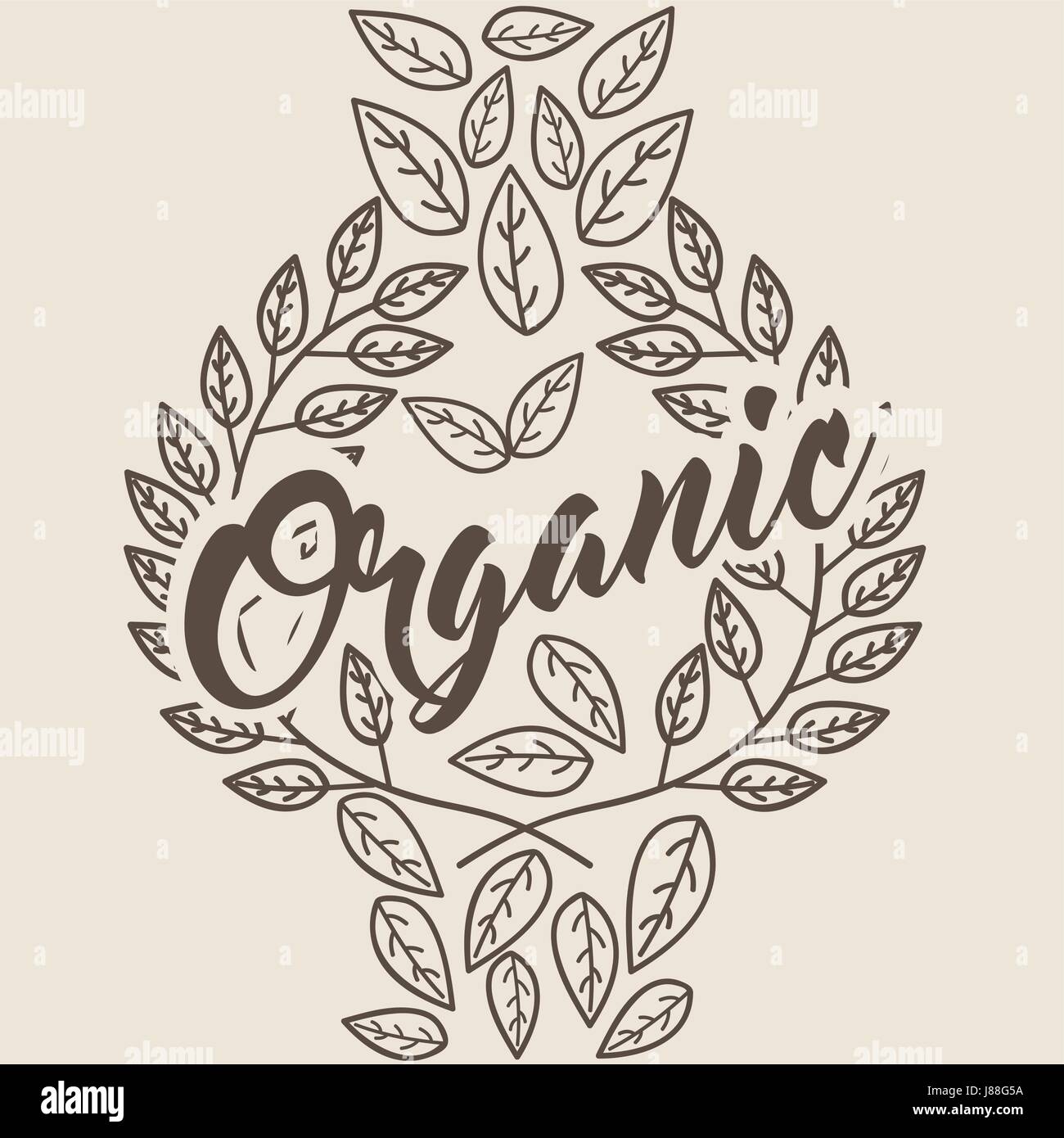 leaves organic icon Stock Vector Image & Art - Alamy