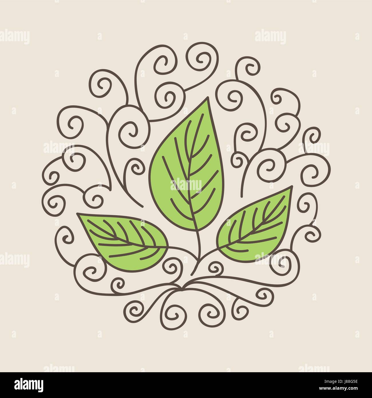 leaves organic icon Stock Vector Image & Art - Alamy