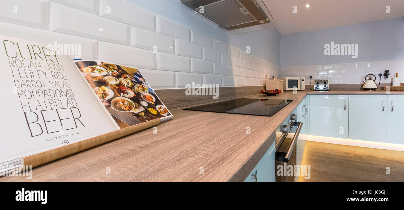 blue kitchen floor tiles england stock photos & blue kitchen floor