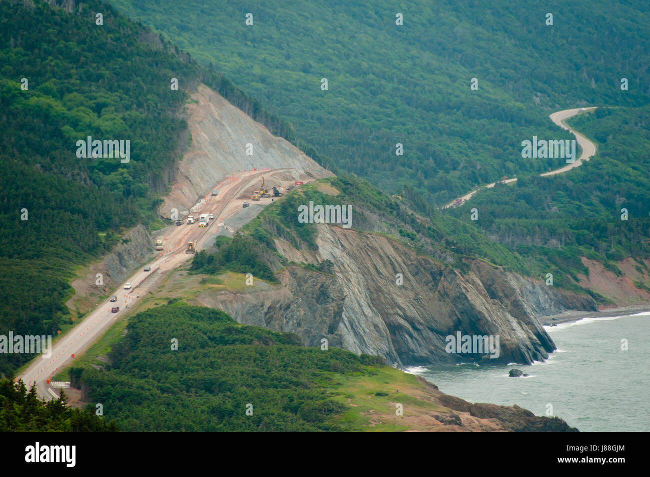Road Construction on Cliff Stock Photo Alamy