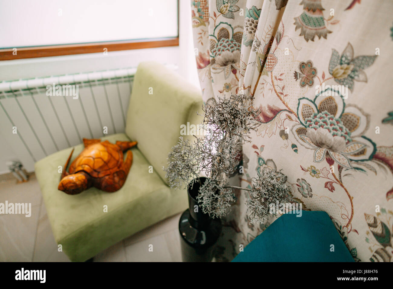 Wooden turtle. Elements of interior design apartments Stock Photo Alamy