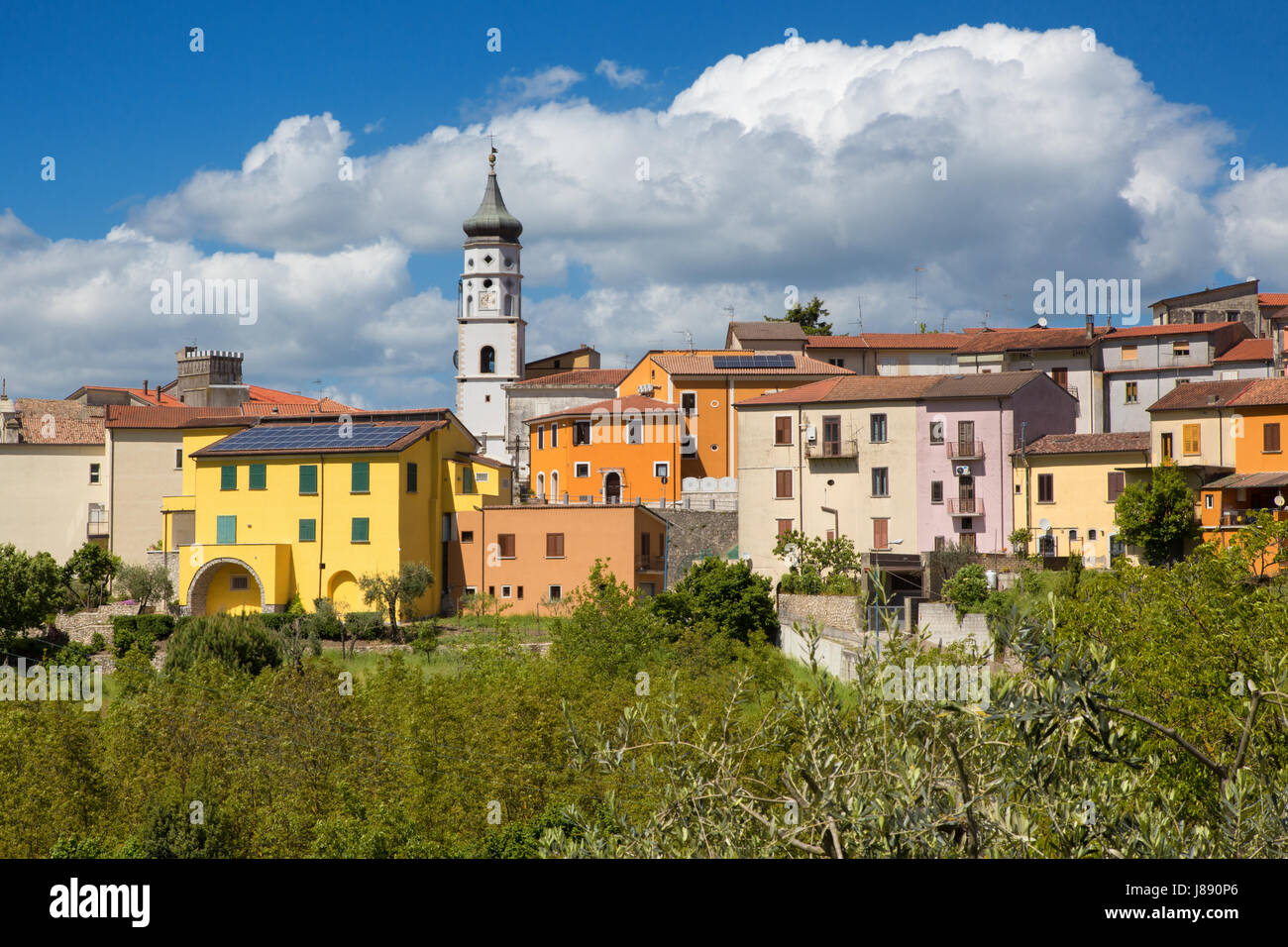 Torre Le Nocelle (Avellino, Italy) - Panoramic view of the old town Stock Photo