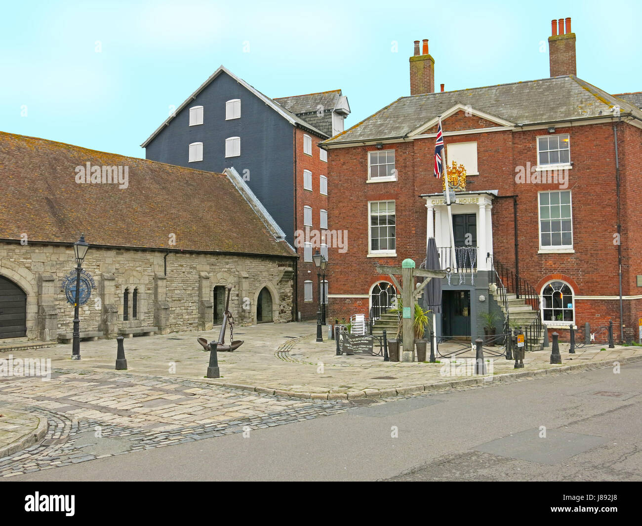 The historic Custom House on The Quay in Poole, Dorset, England Stock Photo