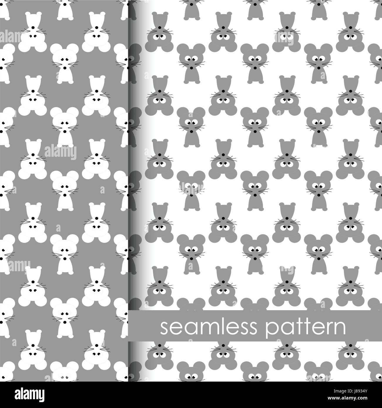 set of seamless pattern with mouse. vector Stock Vector Image & Art - Alamy