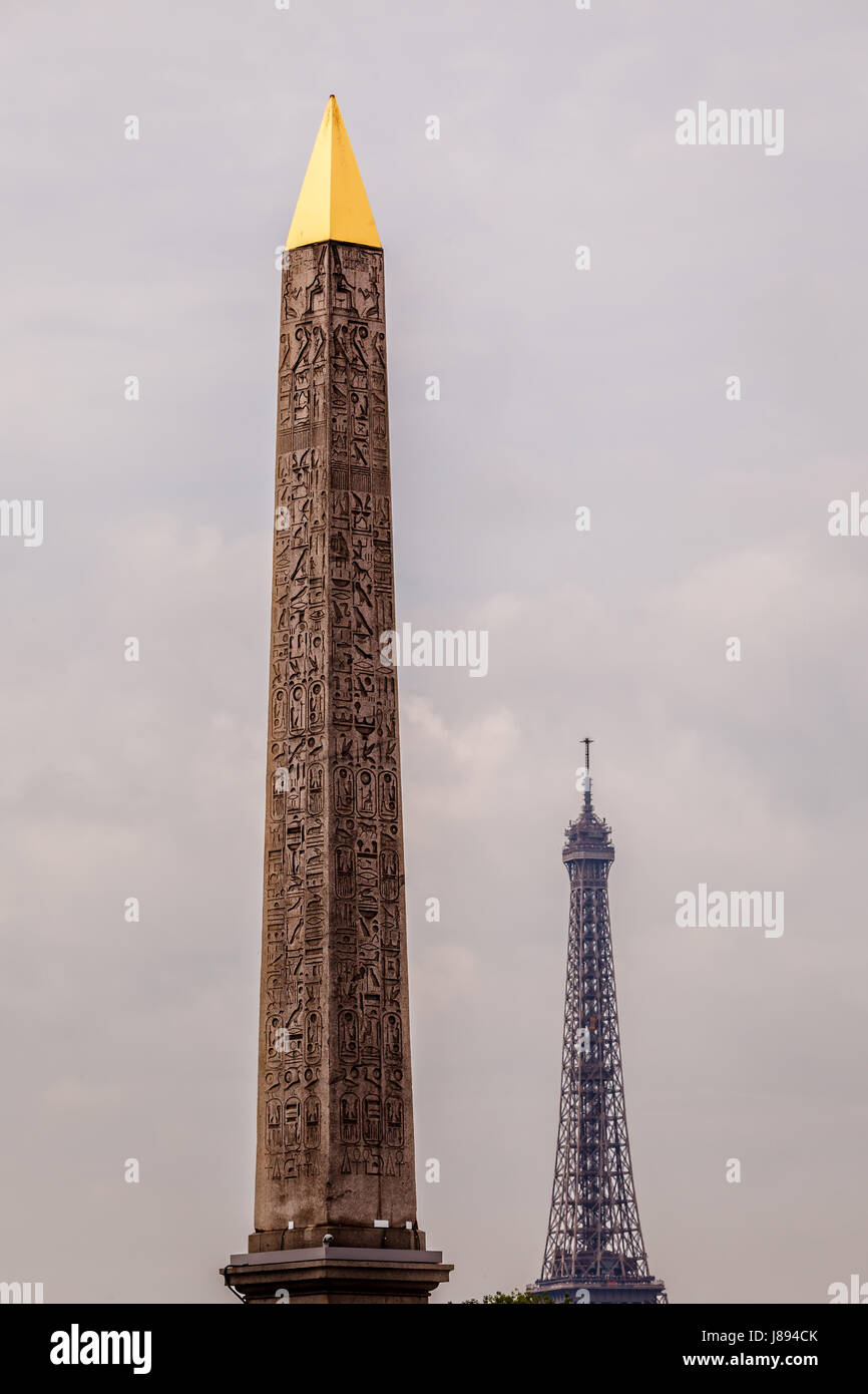 Egyptian Obelisk Luxor Eiffel Tower Hi Res Stock Photography And Images