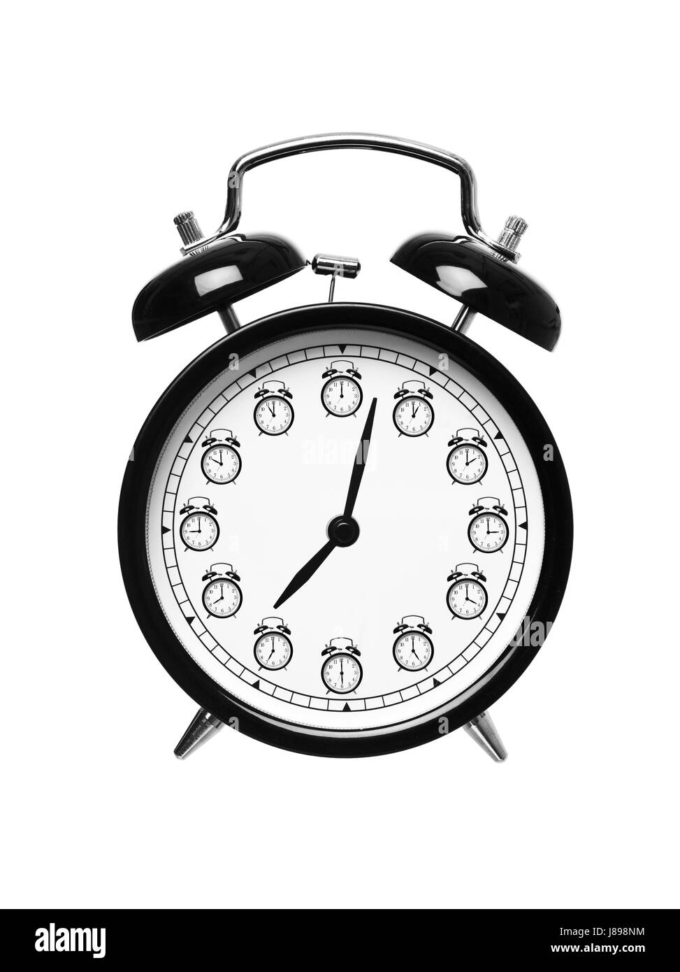 isolated, clock, date, time, time indication, minute hand, midnight