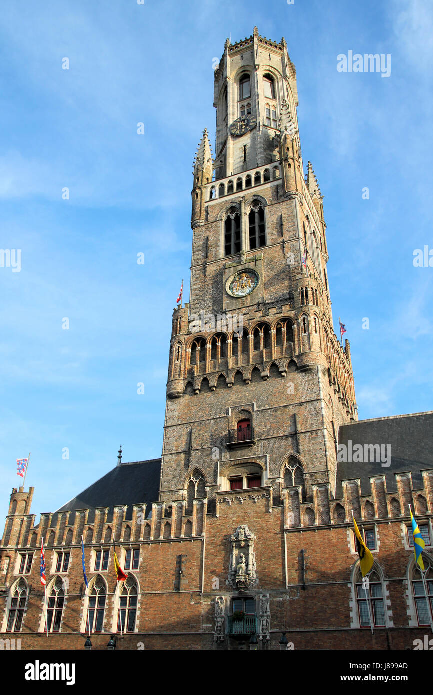 Belfry Bruges Stock Photo Alamy