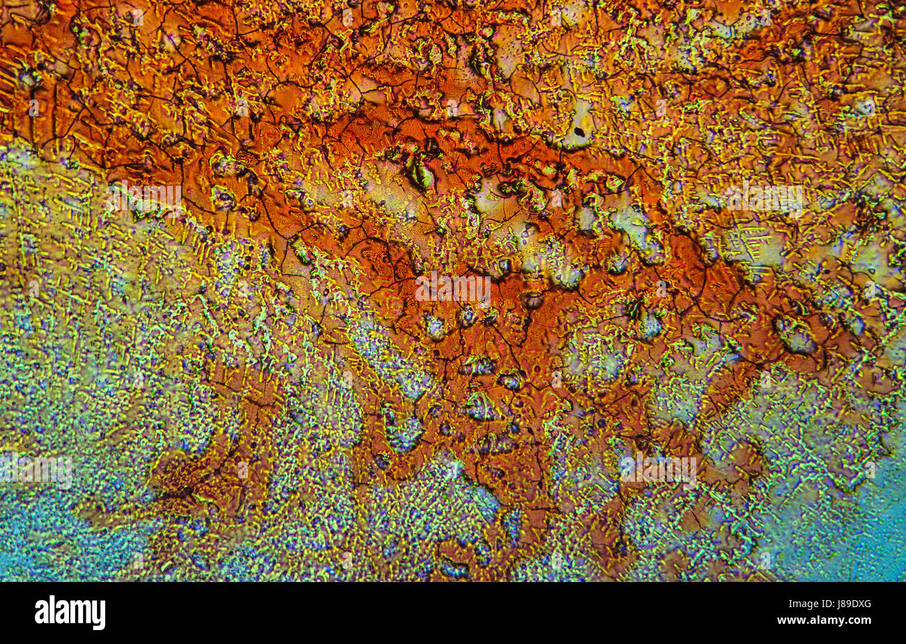 Mineral structure under microscope. Microscopic texture