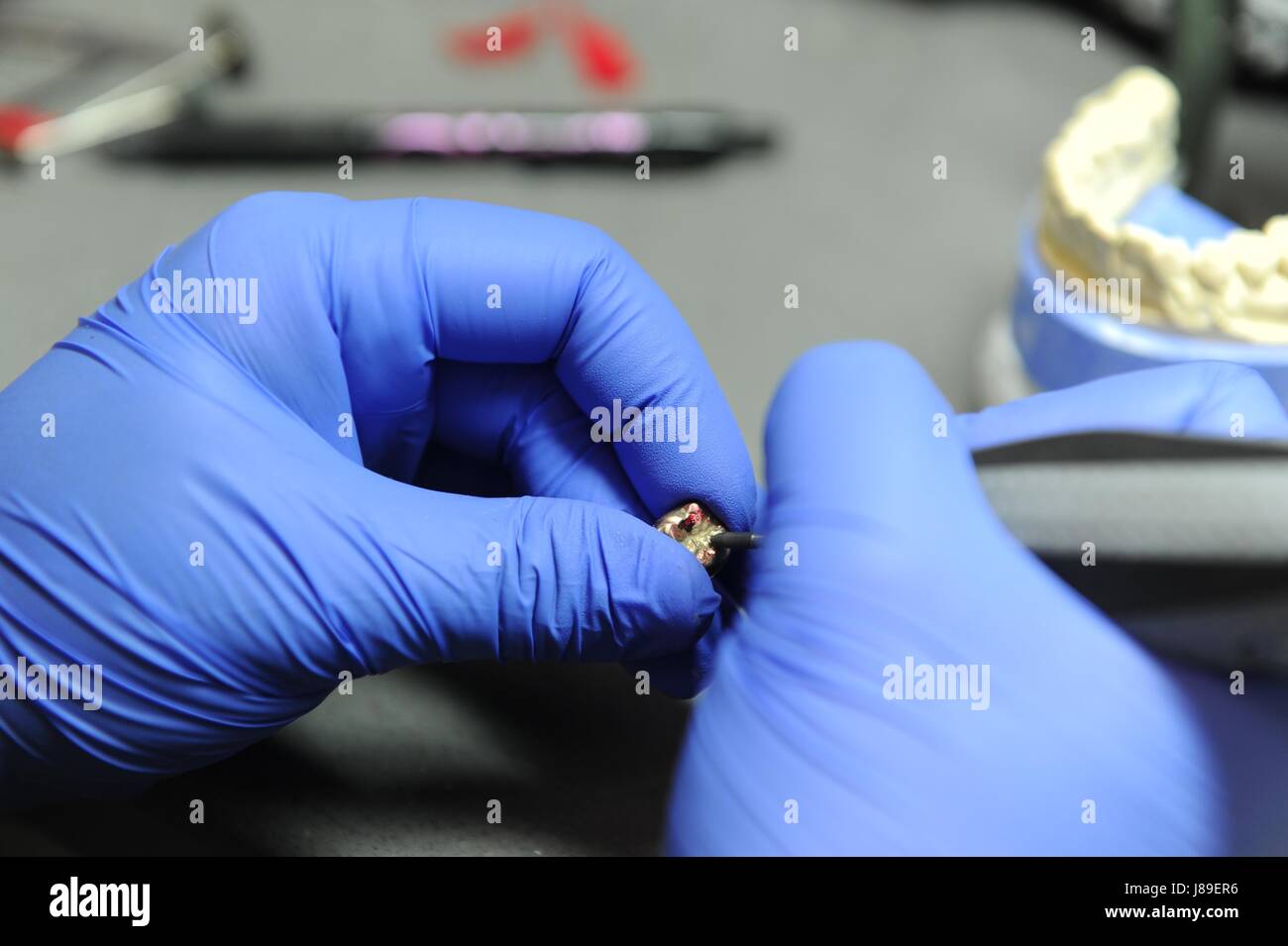 Staff Sgt. Kristina Plunkett, a dental laboratory technician with the