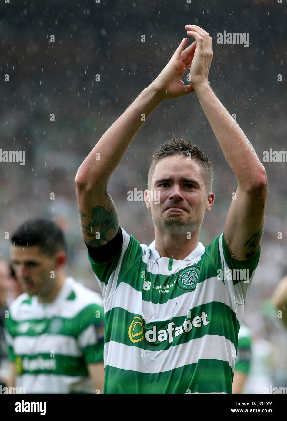 Celtic's Michael Lustig after winning the William Hill Scottish Cup final at Hampden Park, Glasgow. Stock Photo