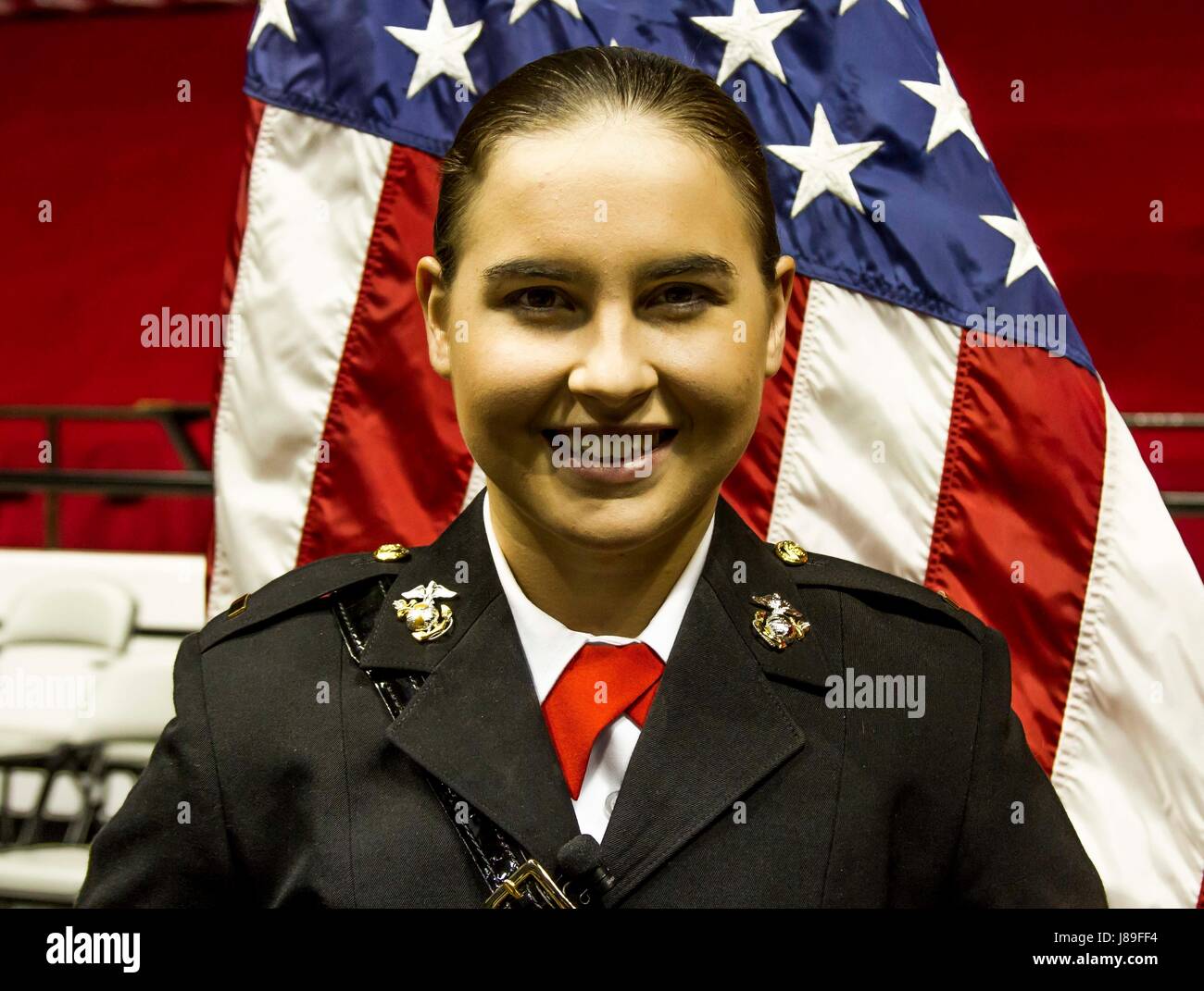 Second Lieutenant Mary Sanders poses for a photo after her