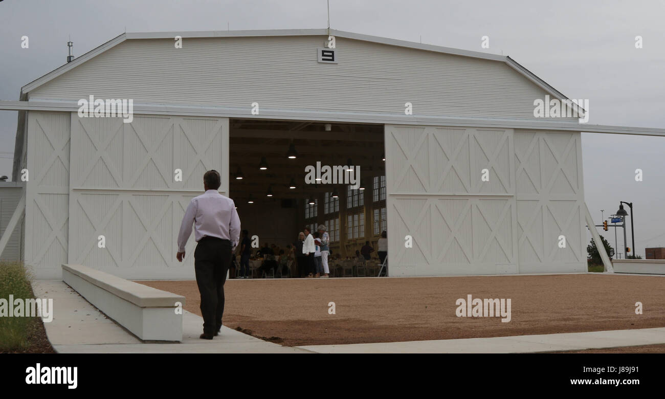 Hangar 9 at Brooks City Base, the only remaining structure in the