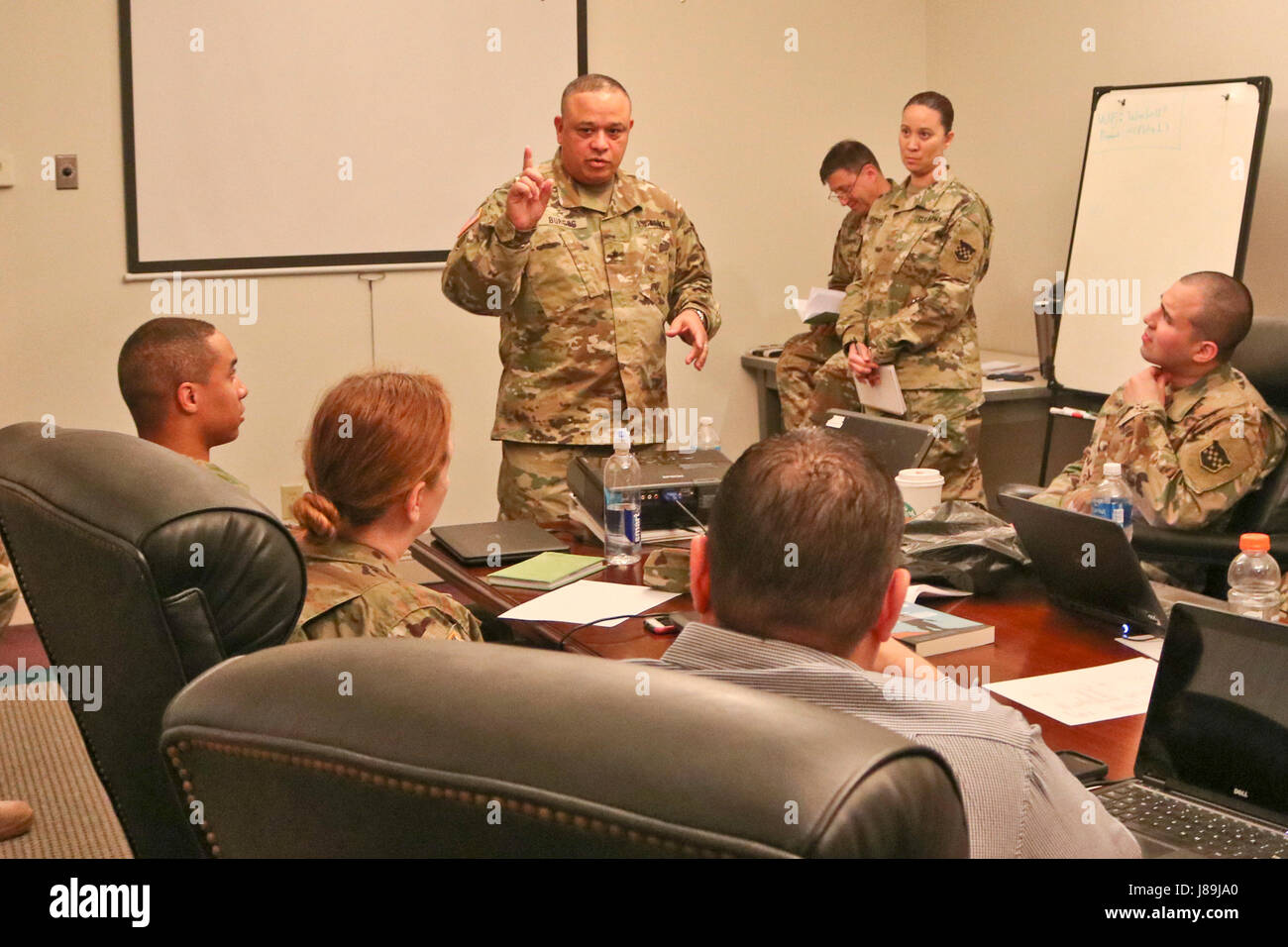 The 99th Regional Support Command leadership addresses Soldiers of the ...