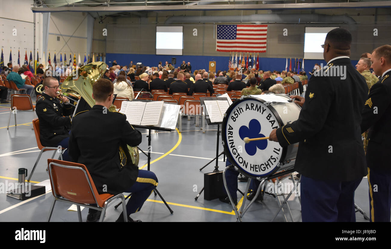 The 88th Regional Support Command’s 85th U.S. Army Band plays during an ...