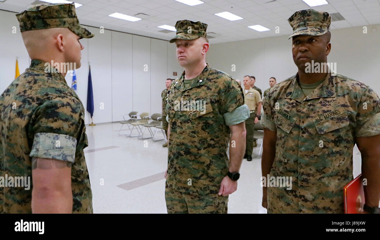 Cpl. David Qualls (left), a motor transport assistant operations chief