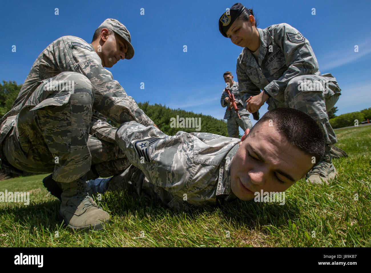 Air Force Security Forces personnel conduct static defense operations ...