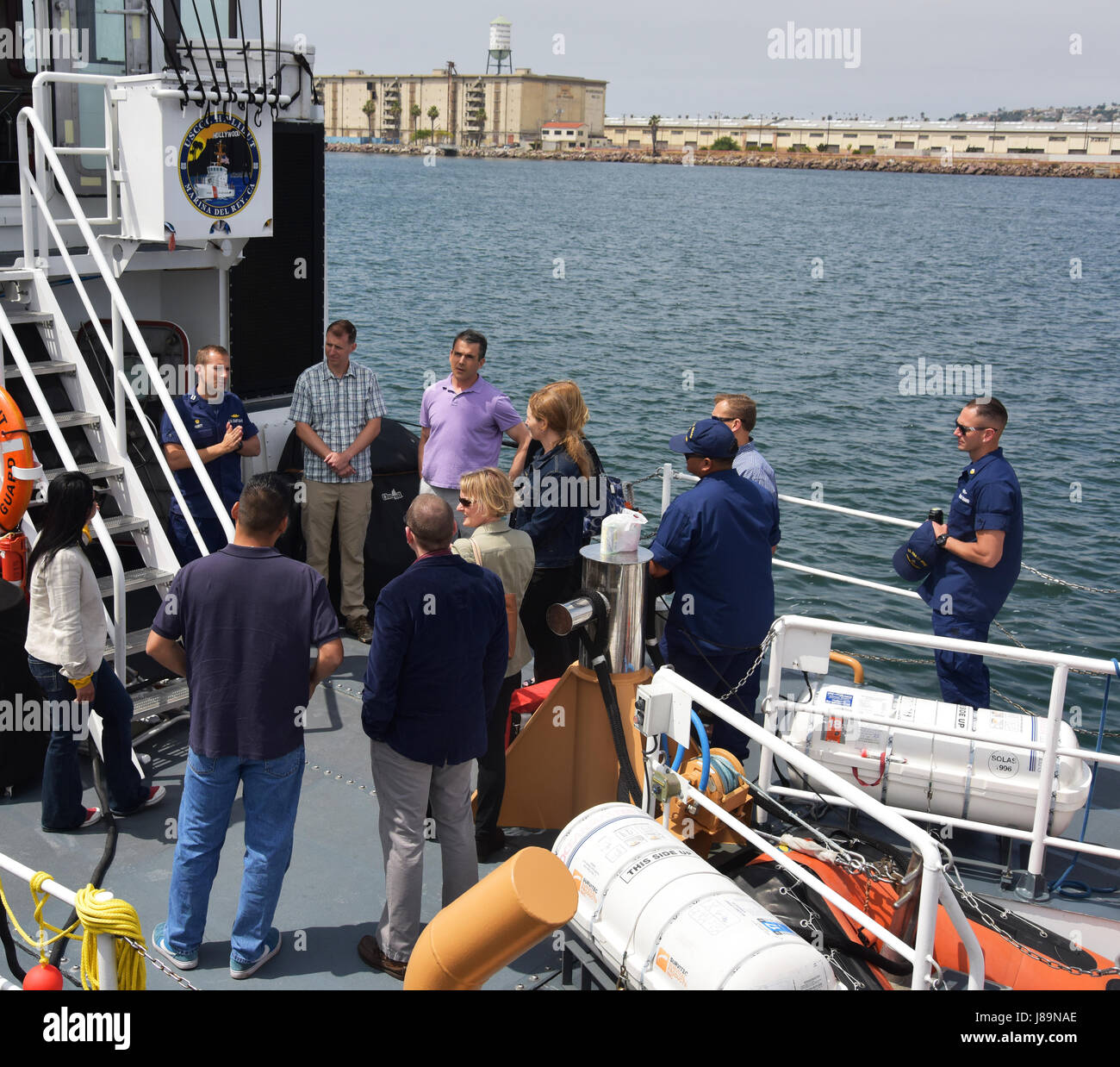 Members of the Coast Guard Sector Los Angeles-Long Beach response ...