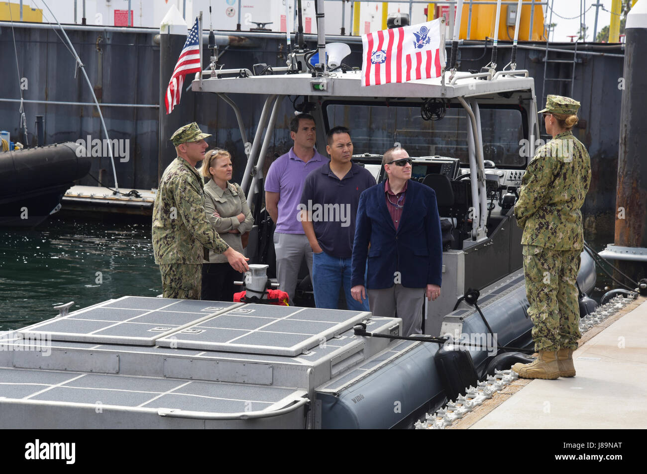 Members of the Coast Guard Sector Los Angeles-Long Beach response ...
