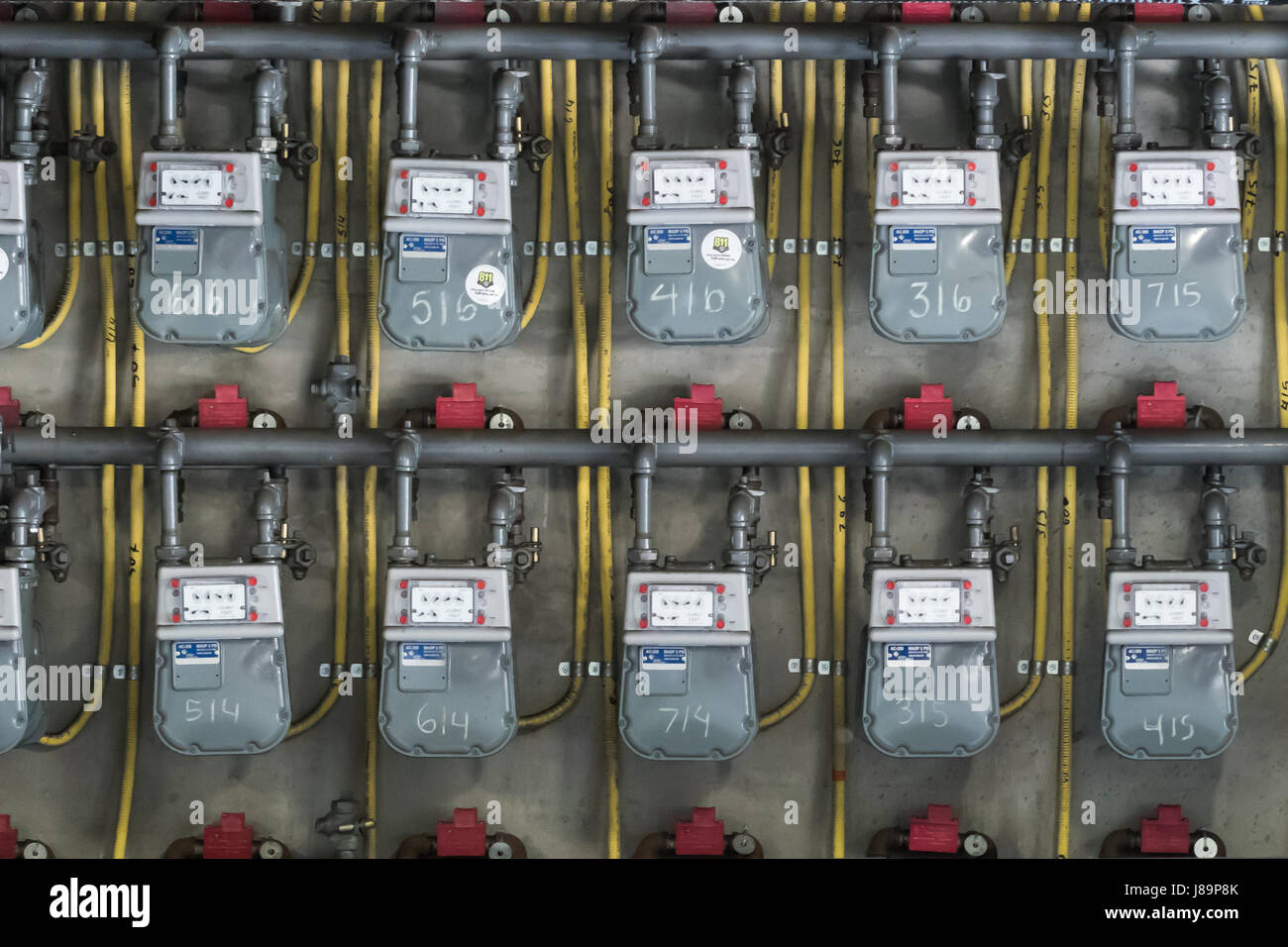 Natural Gas Meters Stock Photo Alamy