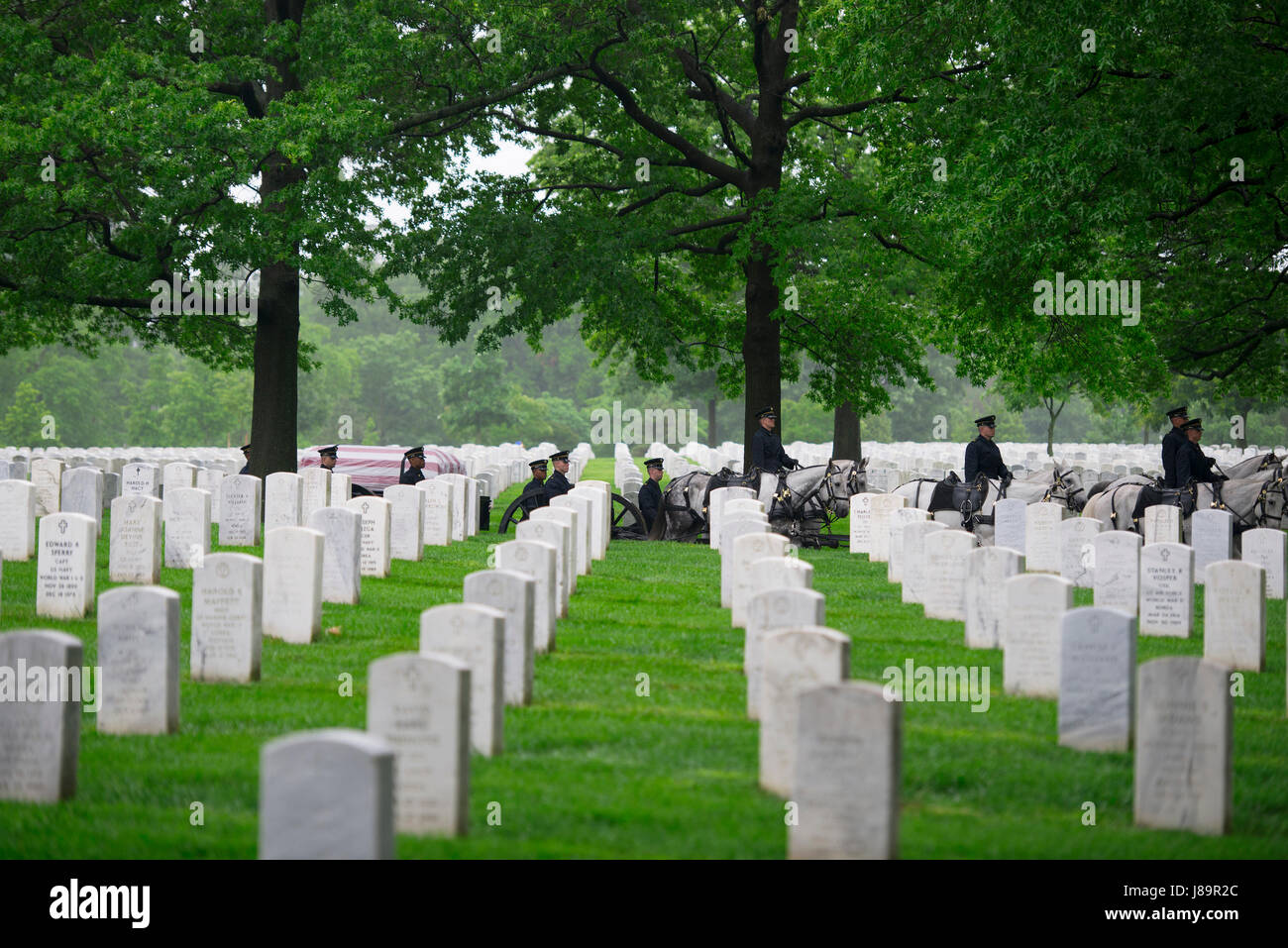 Members of the 3d U.S. Infantry Regiment (The Old Guard) participate in the graveside service